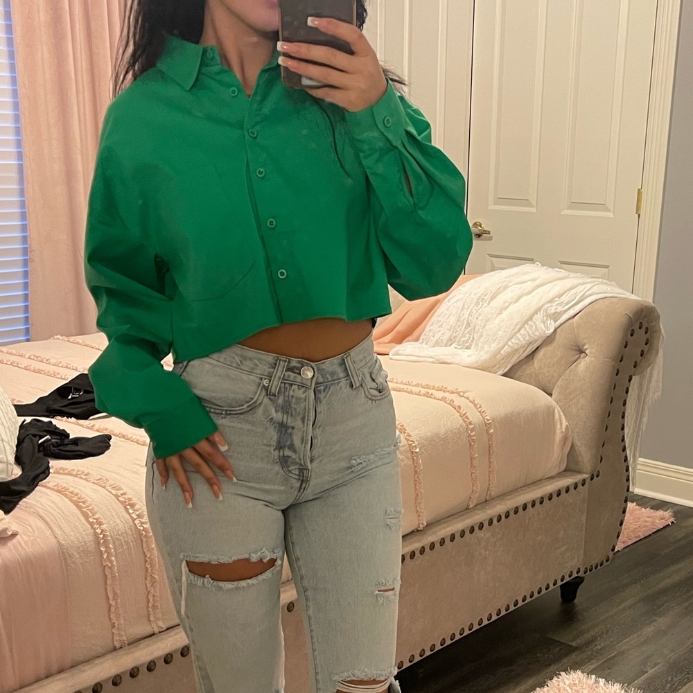 Cropped Button Down shirt